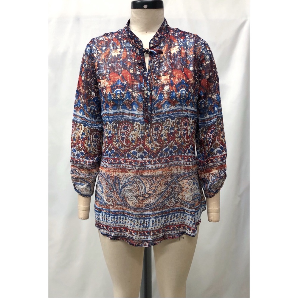 Chico's Indie Garden Paisley Print Blouse